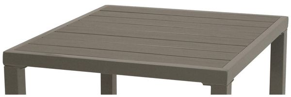 TPFGarden Gartentisch CORBY (Bistrotisch mit Gestell aus Stahl - silbergrau, Outdoor Tisch mit Tischplatte aus Kunstholz grau), Outdoor Esstisch - Terrassentisch - Maße (BxHxT): 60 x 73 x 60 cm