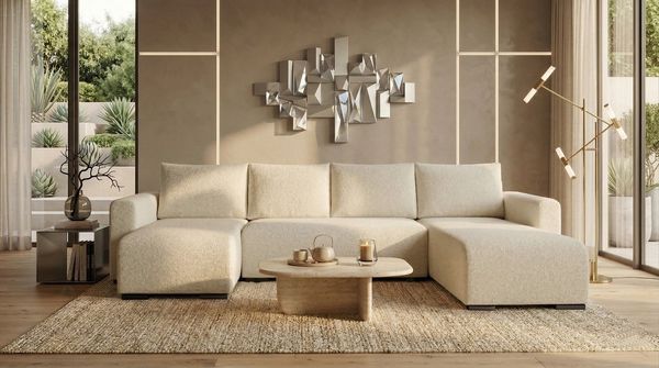 storez24 Ecksofa Tally U, mit Bettkasten und Schlaffunktion, U-Form, bequem