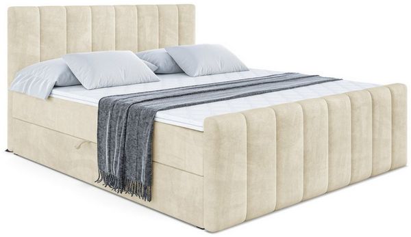 ALTDECOR Boxbett OTTA-Z (Multipocket-Matratze H4, H3 Matratze Bonellfederung, Topper, Kopfteil)