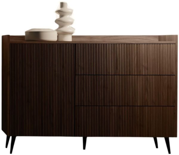 Compleo Schubkastenkommode mit 3 Schubladen, Japandi design, Kaschmir oder Nussbaum MODE