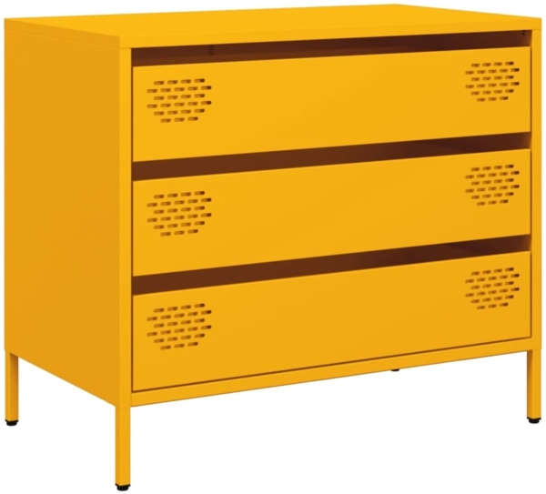 vidaXL Sideboard Senfgelb 68x39x58,5 cm Kaltgewalzter Stahl 851295