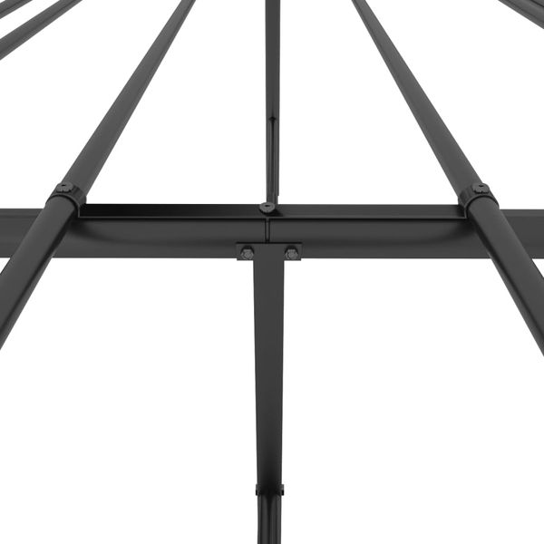 vidaXL Bettgestell mit Kopfteil Metall Schwarz 180x200 cm 350868 Bild 8