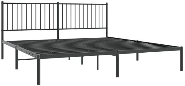 vidaXL Bettgestell mit Kopfteil Metall Schwarz 180x200 cm 350868 Bild 3