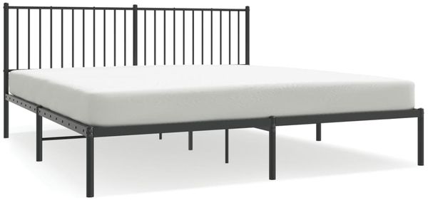 vidaXL Bettgestell mit Kopfteil Metall Schwarz 180x200 cm 350868 Bild 2