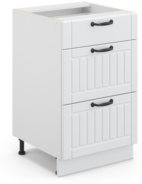 Badschrank Fame-Line Weiß Landhaus 50 x 82 cm ohne Arbeitsplatte Vicco