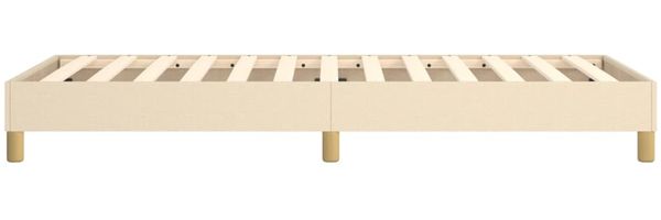 vidaXL Polsterbett, Stoff, 25,0 cm, Creme, 90x190 cm, Natur Bild 6