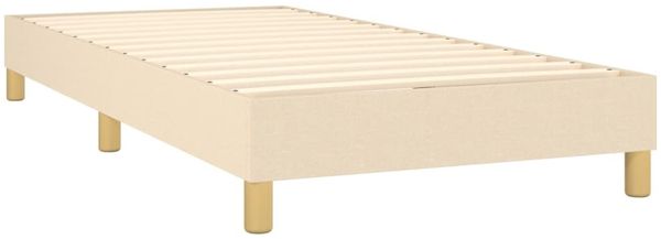 vidaXL Polsterbett, Stoff, 25,0 cm, Creme, 90x190 cm, Natur Bild 4