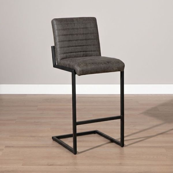 Bronx71 Barhocker Eco-Leder Block anthrazit 79 cm
