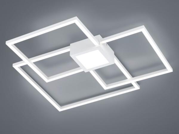 Große LED Deckenleuchte HYDRA dimmbar & extra flach, Weiß 65 x 65cm