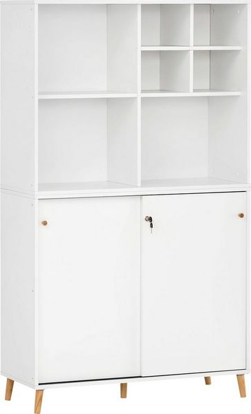 SCHILDMEYER Büroschrank Regal Büromöbel Standregal Schrank Ablage 3tlg. Set Weiß