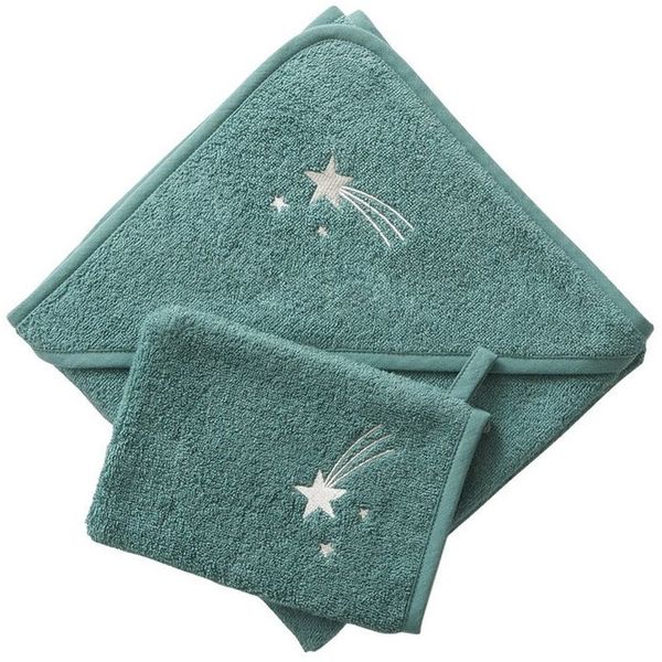 vertbaudet Kapuzenhandtuch Baby Kapuzenbadetuch & Waschhandschuh