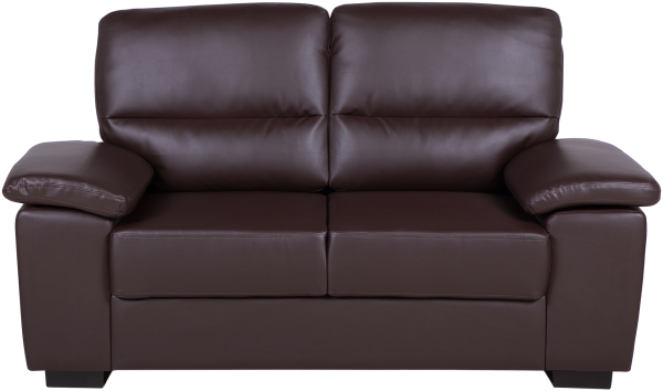 2-Sitzer Sofa Kunstleder braun VOGAR