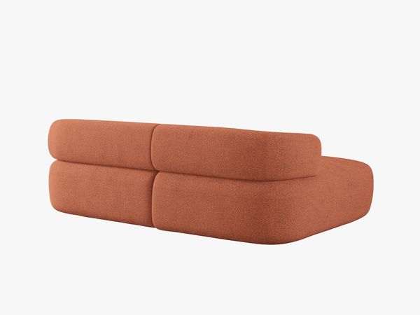 Micadoni 5-Sitzer Ecksofa Jenny Kleine Version Links Boucle Now or Never Ziegel Bild 4