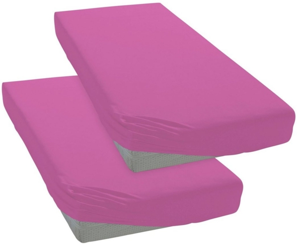 my home Spannbettlaken PHYSALIS, Jersey, Gummizug: rundum, (2 Stück), 100% Baumwolle, Matratzen bis 18 cm Höhe, Bettlaken, Spannbetttuch Bild 5