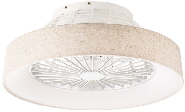 LED Deckenventilator, 3-Stufen, Fernbedienung, Natur, D 47cm