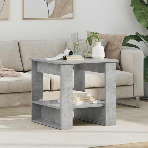 vidaXL Couchtisch, Holzwerkstoff Beton Grau, 51 x 50 x 50 cm