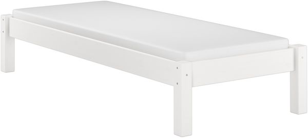 Futonbett weiß ohne Kopfteil Kiefer massiv 90x200 mit Matratze und Rollrost aus Federleisten 60.35-09WFLM Bild 3