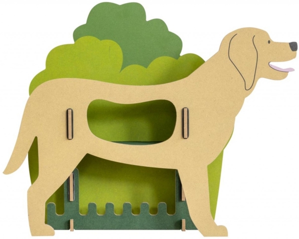 Werkhaus - Garderobe Wandhaken Wandregal "Hund Labrador" Hundegarderobe WH9421