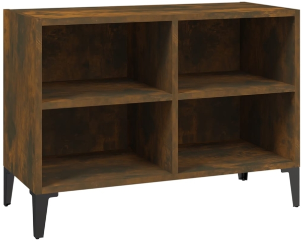 vidaXL TV-Schrank mit Metallbeinen Räuchereiche 69,5x30x50 cm 813149
