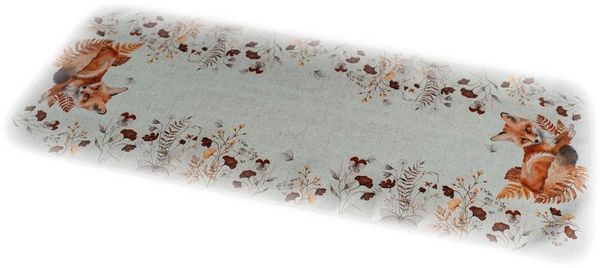 texpot Tischdecke Tischläufer Druck Fuchs Herbst (1-tlg)