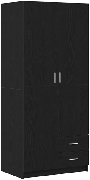 vidaXL Kleiderschrank mit Tür Schwarz Eichen-Optik 80 x 52 x 180 cm 862437
