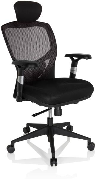 hjh OFFICE High End Bürostuhl VENUS BASE Stoff Grau/Schwarz