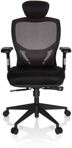 hjh OFFICE High End Bürostuhl VENUS BASE Stoff Grau/Schwarz Bild 12