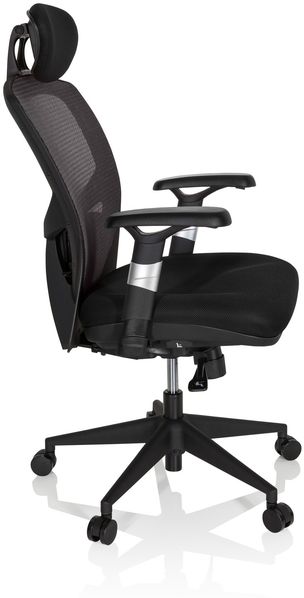 hjh OFFICE High End Bürostuhl VENUS BASE Stoff Grau/Schwarz Bild 4
