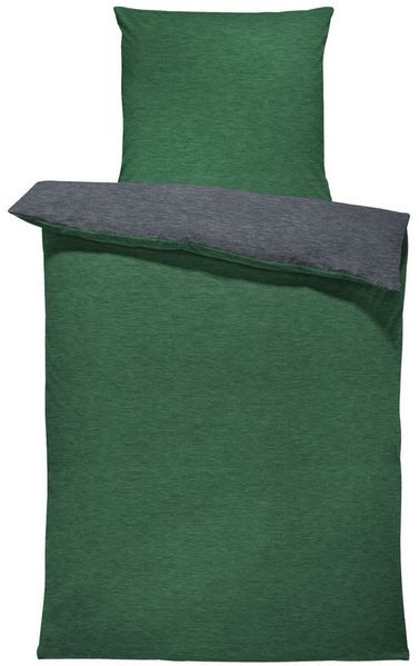 One Home Bettwäsche Wende Melange, Flanell, 2 teilig, meliert, Baumwolle kuschelig warm weich Biber Winter