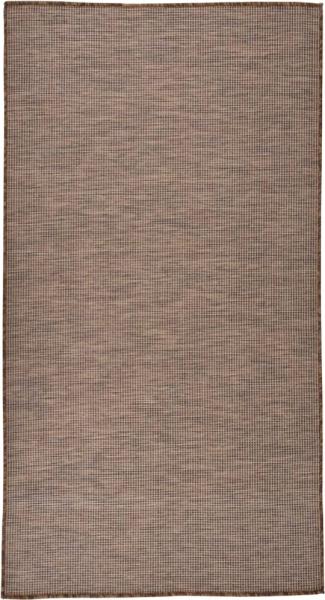 vidaXL Outdoor-Teppich Flachgewebe 80x150 cm Braun 340785