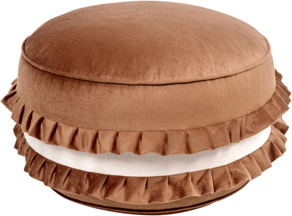 Kinderhocker MAROT Samtstoff Braun