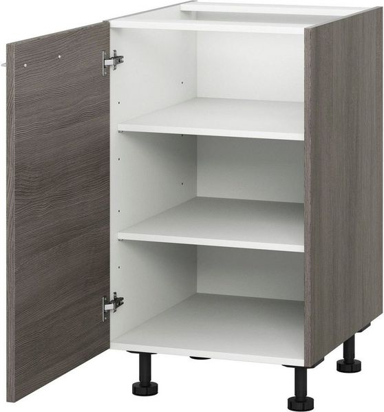 KOCHSTATION Unterschrank KS-Trea U60 zwei Einlegeböden, Breite 60 cm, Höhe 75 cm, mit verstellbaren Füßen
