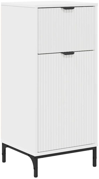 vidaXL Badezimmerschrank Weiß 39,5 x 36 x 88 cm Holzwerkstoff & Metall 883394