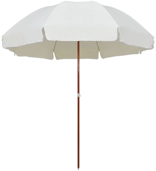 vidaXL Sonnenschirm mit Stahl-Mast 300 cm Sandweiß 47800