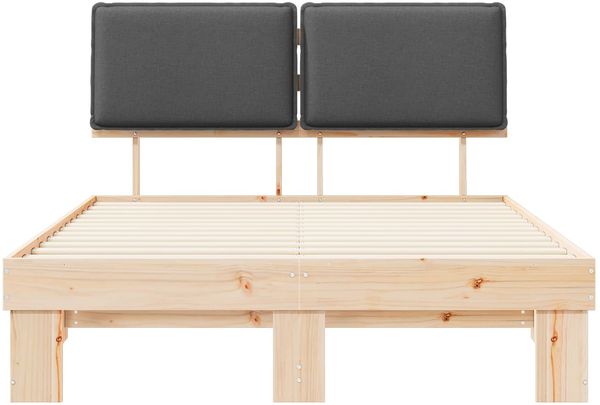 vidaXL Bettgestell mit gepolstertem Kopfteil Dunkelgrau 140 x 200 cm 877275 Bild 5