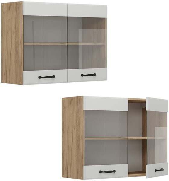 Küchenglasschrank R-Line Weiß Landhaus 80 cm Vicco Bild 5