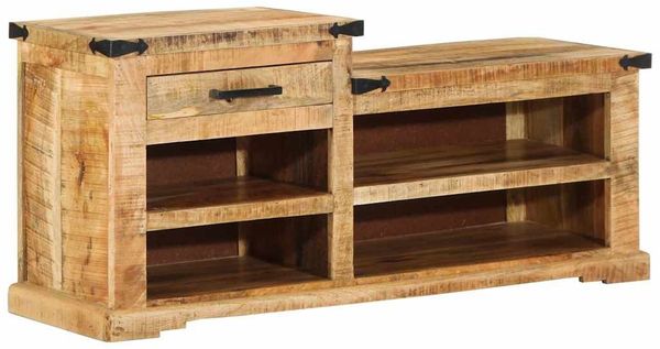 vidaXL Bank mit Schubladen Braun 110 x 35 x 50 cm Raue Mango 4019631