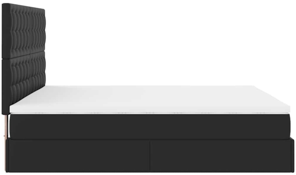 vidaXL Ottoman-Bett mit Matratze Schwarz 180x200 cm Kunstleder 3313016 Bild 9