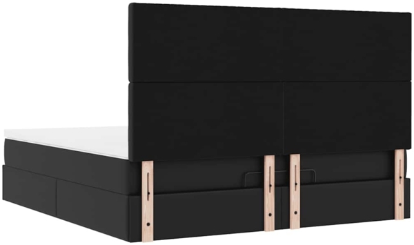 vidaXL Ottoman-Bett mit Matratze Schwarz 180x200 cm Kunstleder 3313016 Bild 10
