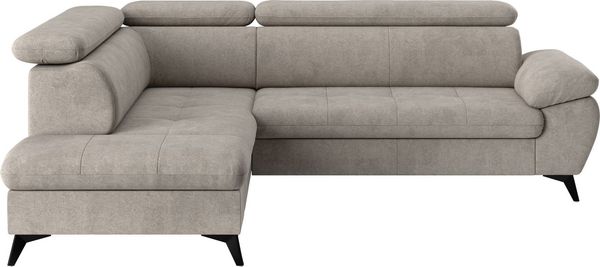 COTTA Ecksofa Hudson L-Form, B: 256 cm, mit Kopfteilverstellung, optional Bettfunktion & Bettkasten