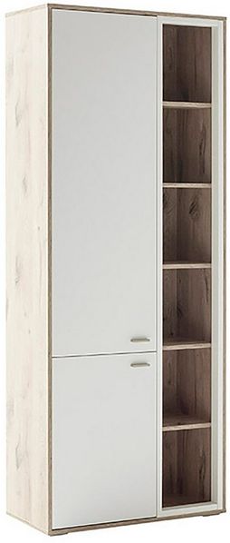 MCA furniture Vitrine SANTERNO 2 Türen gedämpft, 6 Fächer, Metallgriffe nickelfarbig, Höhe 197 cm