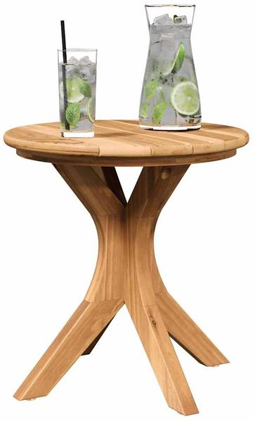 Gartentisch, Beistelltisch, Balkontisch Braun 40 x 40 x 41 cm Massivholz Teak Bild 3