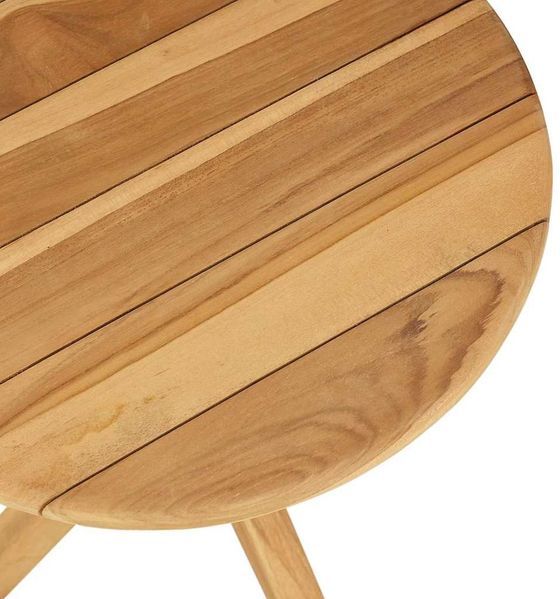 Gartentisch, Beistelltisch, Balkontisch Braun 40 x 40 x 41 cm Massivholz Teak Bild 6