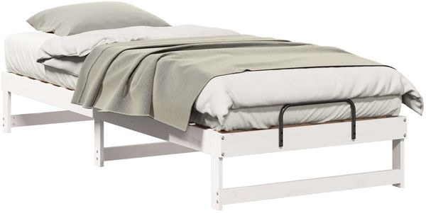 vidaXL Bettrahmen Weiß 100 x 220 cm Massives Kiefernholz 873173 Bild 2