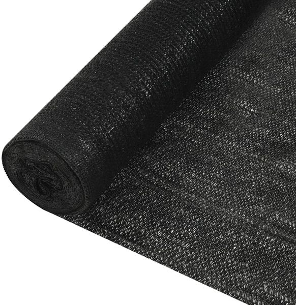 Zaunblende, Schattiergewebe, Sichtschutz Schwarz 2x10 m HDPE 150 g/m²