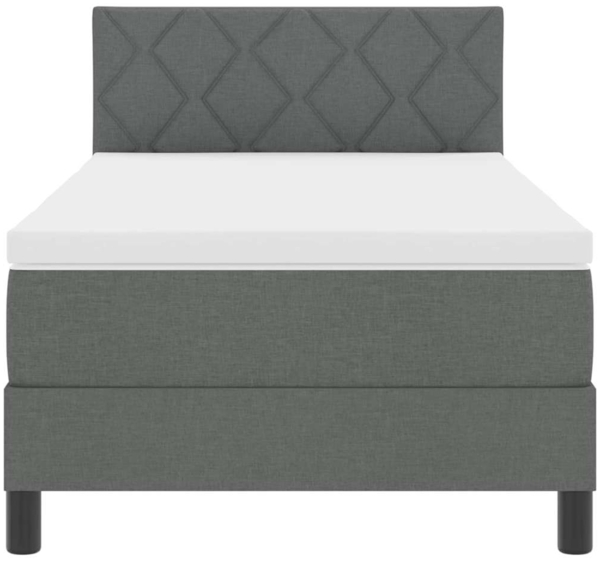 vidaXL Boxspringbett mit Matratze Dunkelgrau 100 x 200 cm Stoff 3338742 Bild 6