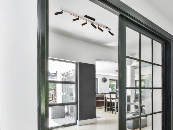 ZENO Deckenleuchte 6-flg, Aluminium gebürstet, 6xSMD, 42W, 4800lm, 2700-6500K, ausziehbar Bild 5