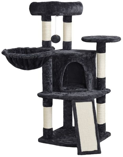Yaheetech Kratzbaum 106 cm (H), Kletterbaum Katzenbaum mit Katzenhöhle & Sisalstämme & Kratzbrett