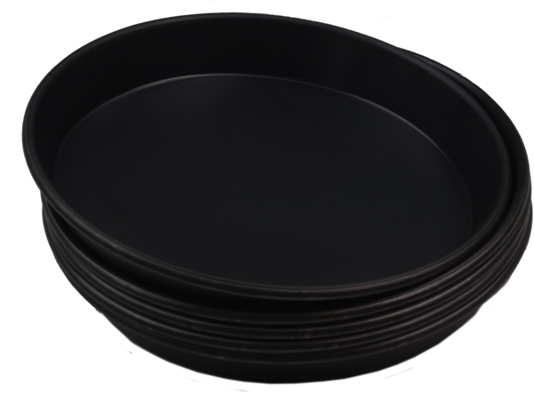 5 Stück Pizzablech rund aus Blaublech Ø 18 cm schwere Profiqualität