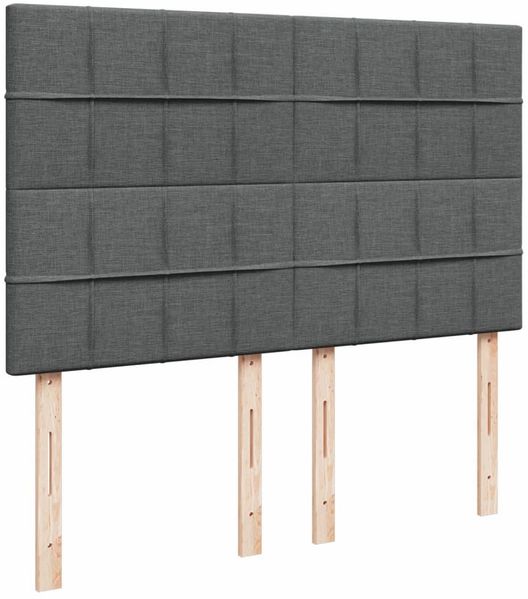 vidaXL Boxspringbett mit Matratze Dunkelgrau 140x200 cm Stoff 3294380 Bild 9